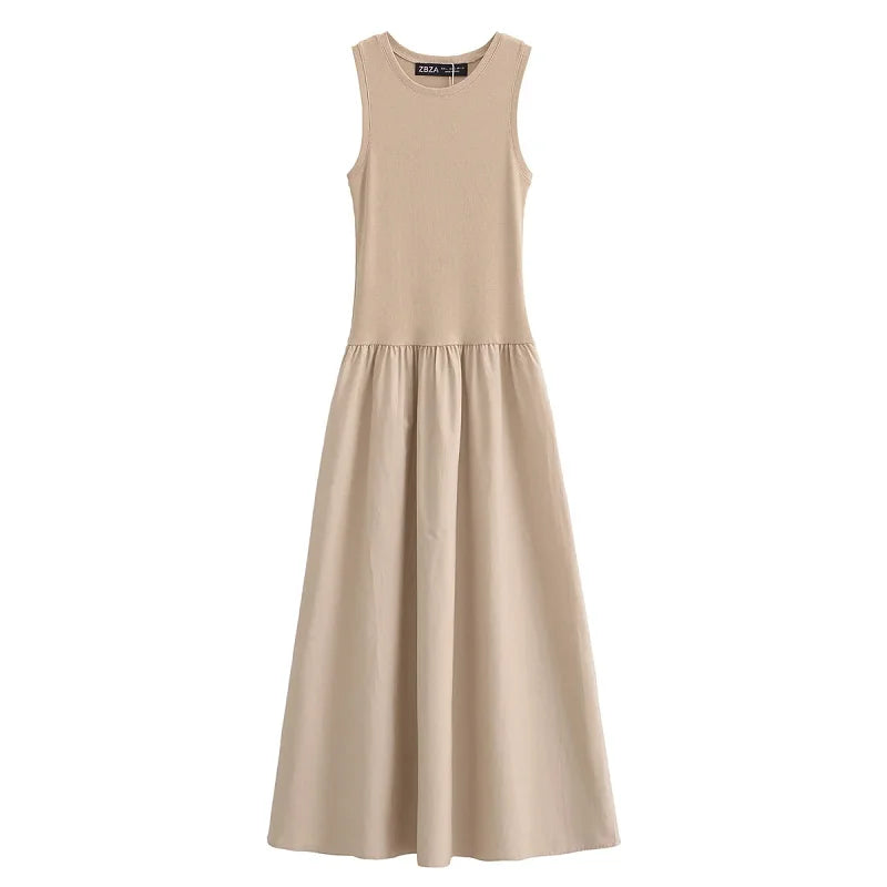 HXAO Vintage Chic Ankle‑Length Dress