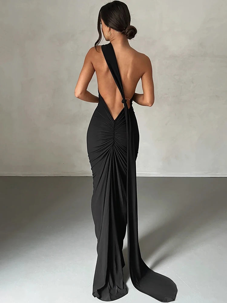 LuxeScarf Maxi Dress