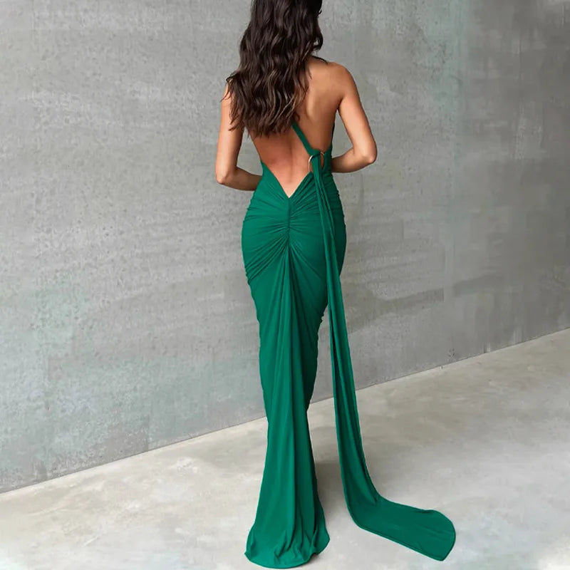 LuxeScarf Maxi Dress