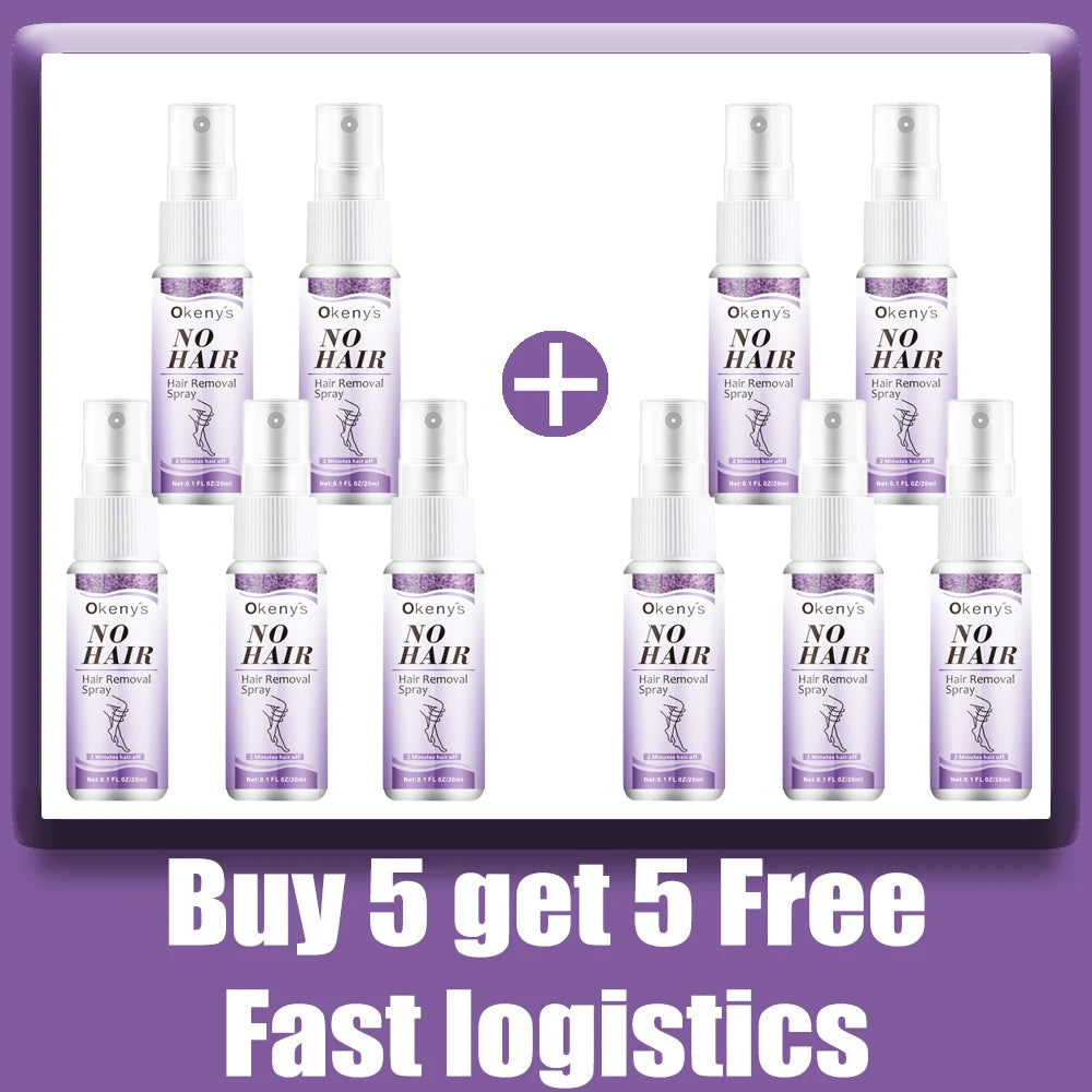 2 Minutes Fast Hair Removal Spray Painless Hair Growth Inhibitor Arm Armpit Leg Permanent Depilatory for Men Women Repair Care9*